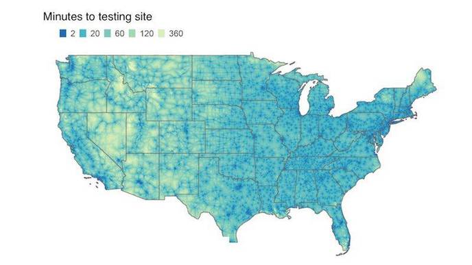 Disparities in Travel Time to COVID-19 Testing Sites May Bias Case Estimates